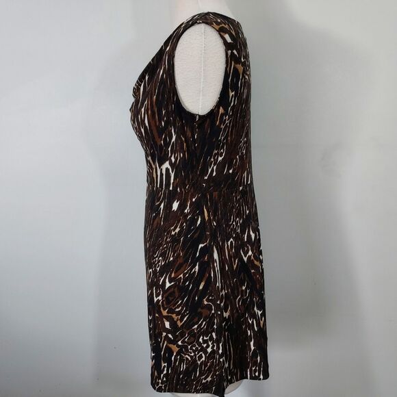 Jockey Shirt Top Sleeveless Cowl Neck Stretch Animal Print Layering Size XS - Picture 4 of 11